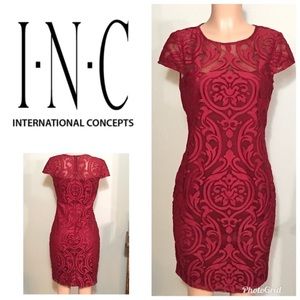 International concepts lace dress. Burgundy/red NWT